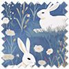 Bunny Meadows, Periwinkle - Roman Blind